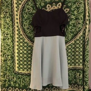 Black/Mint Dress with Cutouts